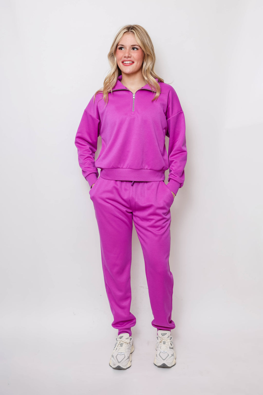 Women's Quarter-Zip Pullover & Jogger Set