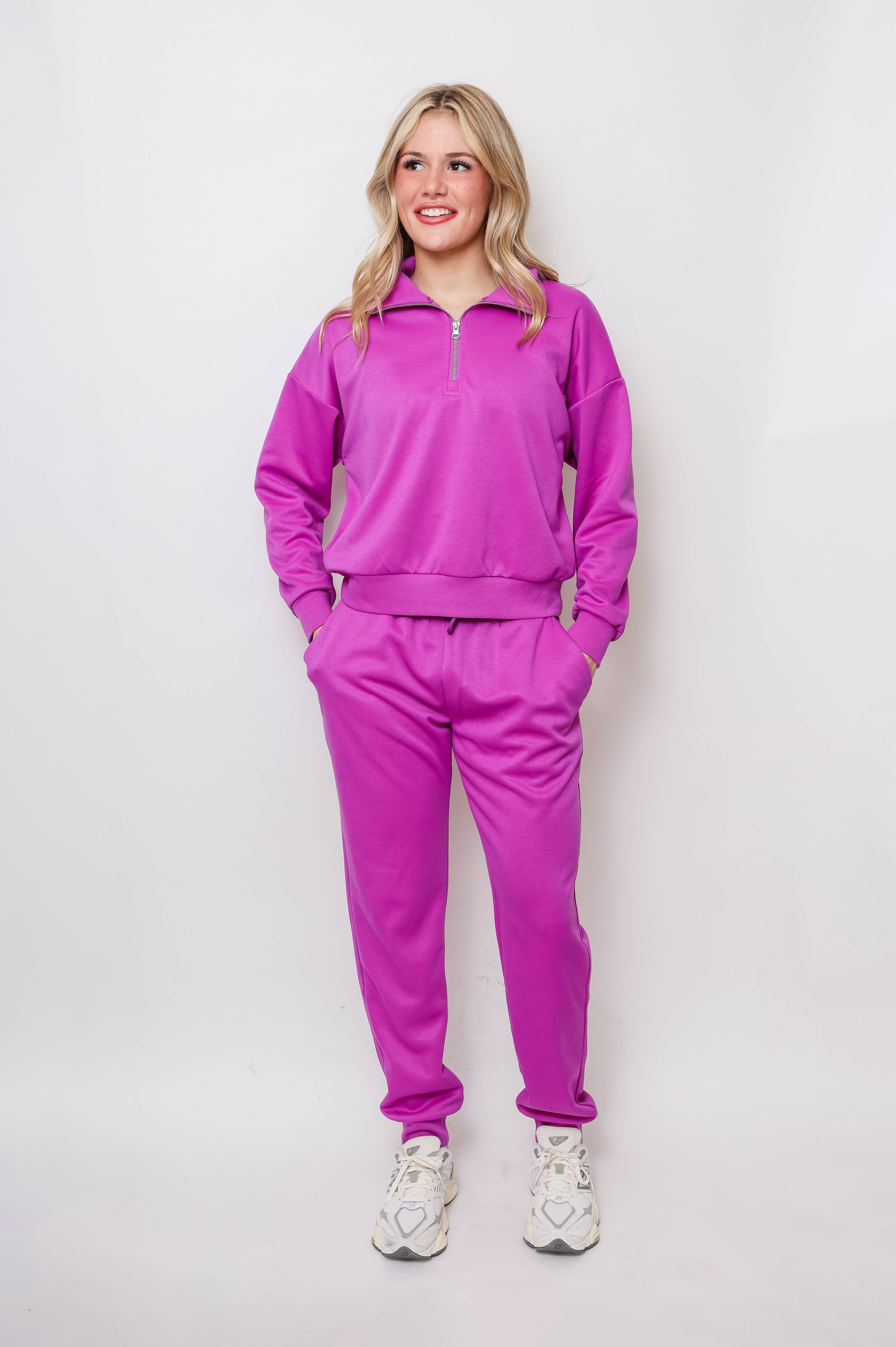 Women's Quarter-Zip Pullover & Jogger Set